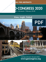 Geo Congress 2020 Call For Abstracts