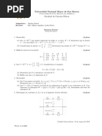 Examen Parcial Algebra Lineal PDF