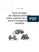 Guía Europea de Mejores Prácticas Sobre Sujeción de Cargas para El Transporte Por Carretera PDF