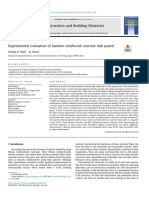 Experimental Evaluation of Bamboo Reinforced Concrete Slab Panels