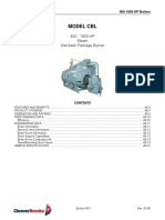 Model CBL: 900 - 1800 HP Steam Wet-Back Package Burner