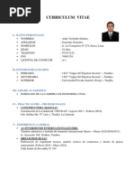 Curriculum Vitae - Andy Gonzales Gonzales