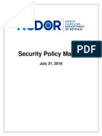 Ncdor Security Policy Manual