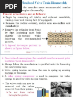 Cylinder Head & Valve Mechanism Inspection & Service