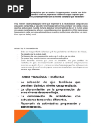 Cuál Es El Saber Pedagógico Que Se Requiere Hoy para Poder Enseñar Con Éxito en Un Aula Inevitablemente Diversa