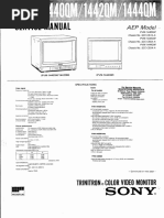 Sony PVM 1440QM 1442QM 1444QM Service Manual