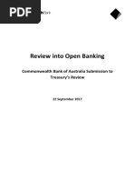 Review Into Open Banking: Commonwealth Bank of Australia Submission To Treasury's Review