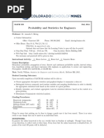 Probability and Statistics For Engineers