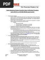 Clarke Mechanical Engine Controller Alarm Verification Procedure