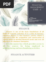 Financial Management: Unit - 1