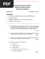 Nanyang Technological University Semester 2 Examination 2004-2005 CV2301/CL332 - Soil Mechanics