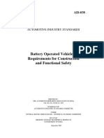 Battery Operated Vehicles - Requirements For Construction and Functional Safety