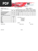 Table of Specification G10 G12 1st Quarter