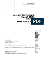 El Comportamiento Humano en El Trabajo PDF