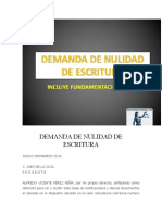 Demanda de Nulidad de Escritura