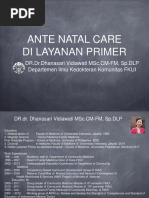 Kuliah Ante Natal Care DR Dhanasari UI