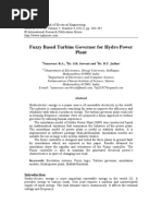 Fuzzy Based Turbine Governor For Hydro Power Plant: Nanaware R.A., Dr. S.R. Sawant and Dr. B.T. Jadhav