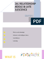 Social Relationship in Middle Late Adolescence