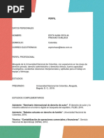 Hoja de Vida - Curriculum Vitae - Edith Pinchao