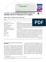 The Effect of Varying EGR and Intake Air Boost On Hydrogen-Diesel Co-Combustion in CI Engines