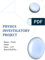 Physics Investigatory Project