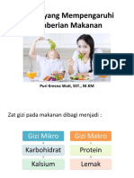 Faktor Yang Mempengaruhi Pemberian Makanan