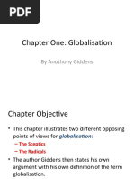 Chapter One: Globalisation: by Anothony Giddens