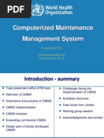 Computerized Maintenance Management System: Presented by (Presenter Name) (Presenter Title)