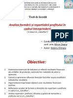 Analiza Formării Și Repartizării Profitului În Cadrul