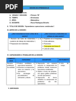 Sesion de Amprendizaje Modelo Operaciones Combinadas