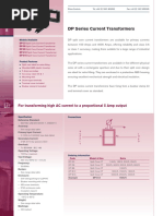 DP Series Current Transformers: For Transforming High AC Current To A Proportional 5 Amp Output