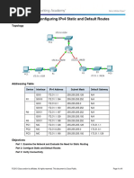 Chapter 2.1 - Configuring IPv4 Static and Default Routes Instructions