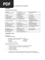 Chapter 8 - Human Resource Management Answers: Learning The Language