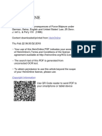 Legal Consequences of Force Majeure Under European and Amerian Law