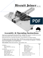 Biscuit Joiner: Assembly & Operating Instructions