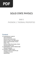 Solid State Physics: Bab 5 Phonon 2. Thermal Properties