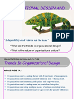 Organizational Design and Culture: "Adaptability and Values Set The Tone"