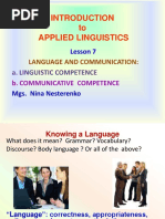 7 Communicative Vs Linguistic Competence