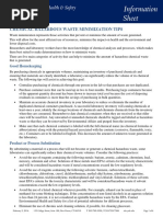 Chemical Waste Minimization Tips