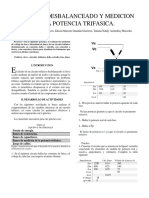 Circuito Desbalanceado y Medicion de La Potencia Trifasica