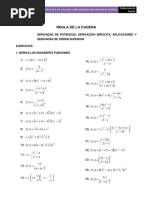 Practica de Ejercicios Calculo I Regla de La Cadena, Implicita