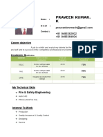 Praveen Kumar. K: Career Objective