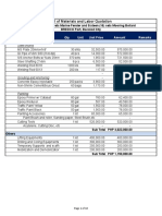 Bill of Materials and Labor Quotation: Description Qty Unit Unit Price Amount Remarks