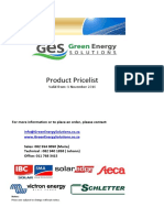 GES Pricelist Solar Panel