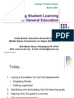 Assessing Student Learning in General Education: College of Staten Island March 2007