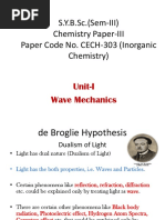 BSC Sem III Unit-I Wave Mechanics