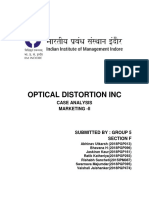 Optical Distortion Inc: Case Analysis Marketing - Ii