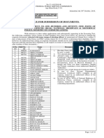 Notice For Submission of Documents