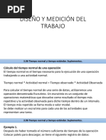 3.09 Datos Normalizados. Normas de Tiempo Predeterminados. La Estimación.