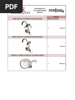 Lista Precios Banda Marcial Kompass Enero 2019